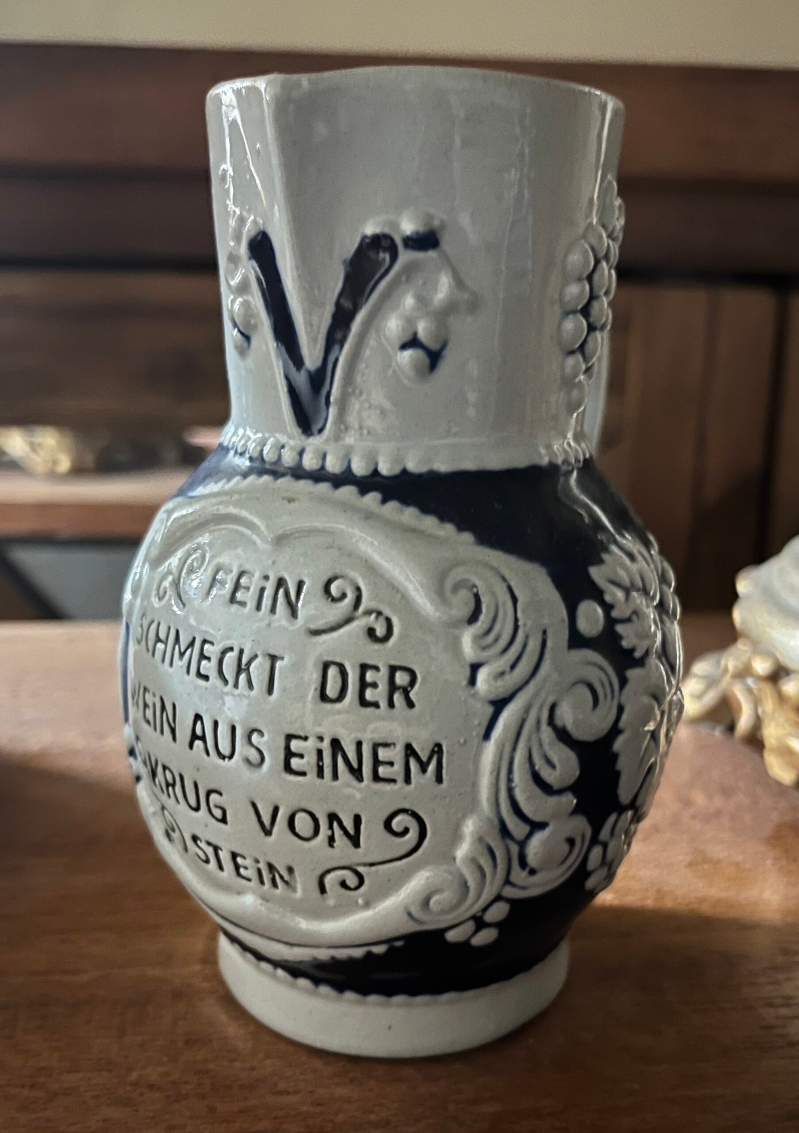 Vintage German Stoneware Wine Jug